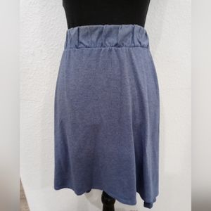 Liz Lange Maternity Chambray Blue Comfortable Full A-Line Elastic Waist Skirt